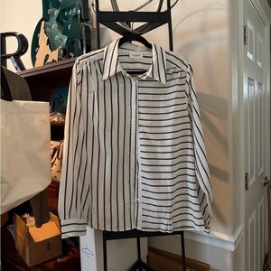 Striped Button-Up Shirt